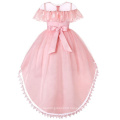 Hot Sale High Quality New Model Sleeveless Embroidered Flower Western children wedding dress girl